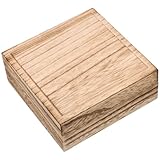 Milisten Joyero de Madera Retro Cuadrado Caja para Almacenamiento de Pendientes y Collar Espacio para Diferentes Artículos