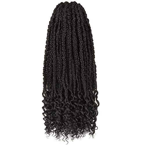 Toyotress Sierra Passion Braid Crochet Hair - 24 inch 8 Packs Jumbo Box Braids With Curly End Synthetic Braiding Hair Extensions (24 Inch, #2)