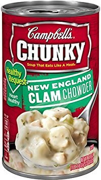 b'Campbell's, Chunky Soup, Healthy Request, New England Clam Chowder, 18.8oz Can (Pack of 6)'