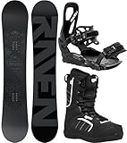 RAVEN Snowboard Set: Snowboard Solid Steel + Bindung s230...