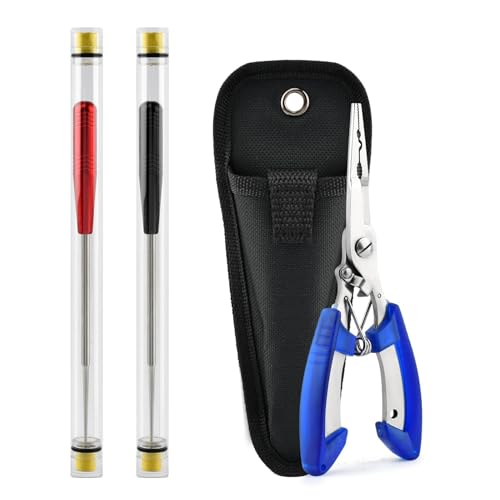 Fishing Hook Remover & Pliers Kit, 3pcs Stainless Steel Magnetic Tip Tools