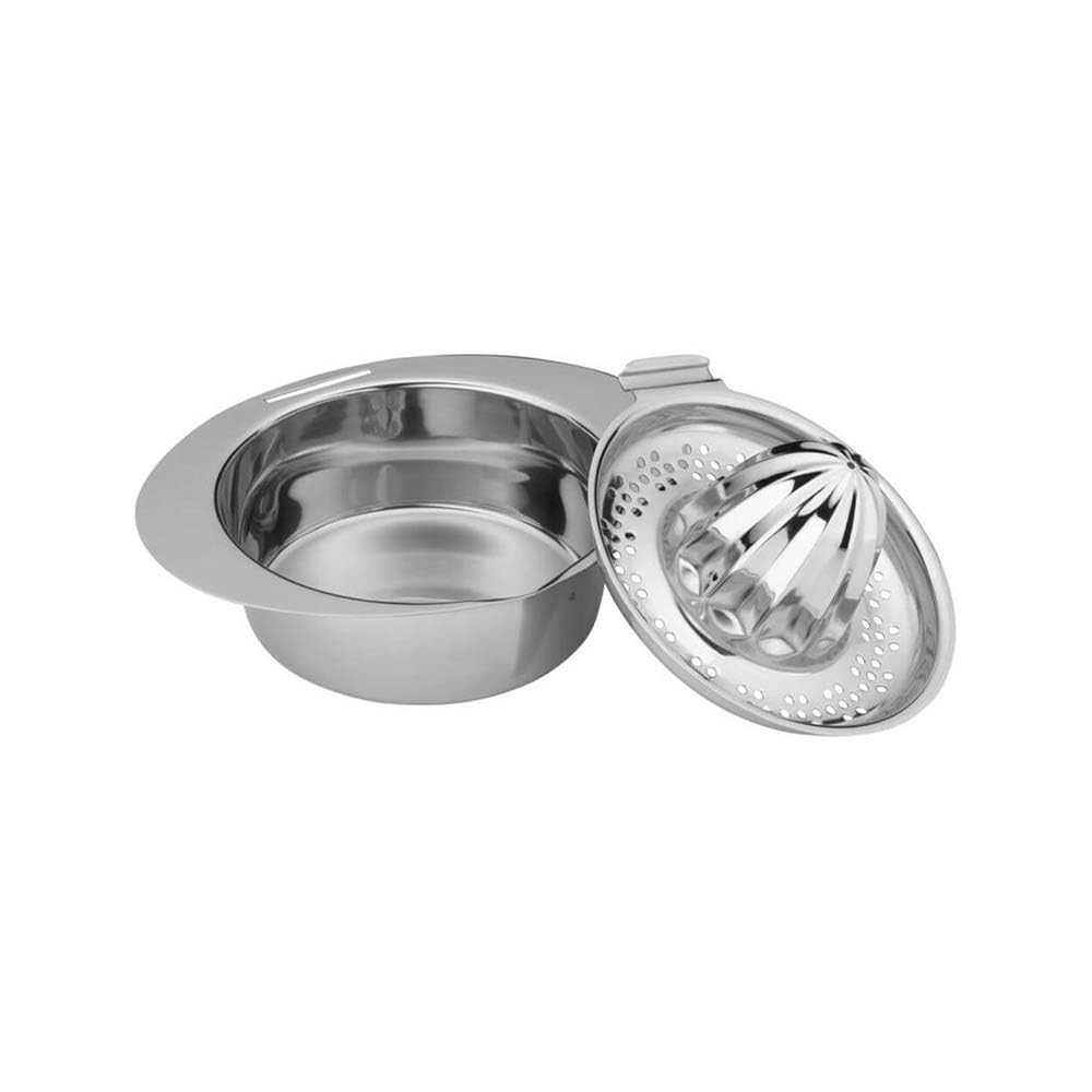 WMF Gourmet Zitronenpresse Edelstahl 13cm, Zitruspresse manuell, Saftpresse, Limettenpresse, Cromargan Edelstahl mattiert, für Zitronen, Limetten, Apfelsinnen, Orange, Grapfruit
