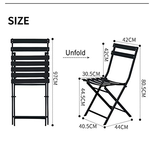Table suspendue balcon pliante et noire pour garde-corps de terrasse - 3