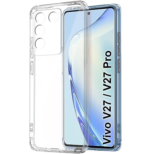 Image of COVERBLACK Rubber Silicone Back Cover for Vivo V27 Pro 5G - Transparent