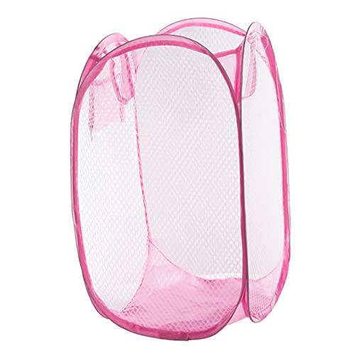 ABOOFAN Sturdy College Dorm Laundry Basket Woven Laundry Mesh Bag Easy Open Fold Design