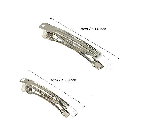 20pcs Metal Silver French Barrette Hair Clips | Craft DIY