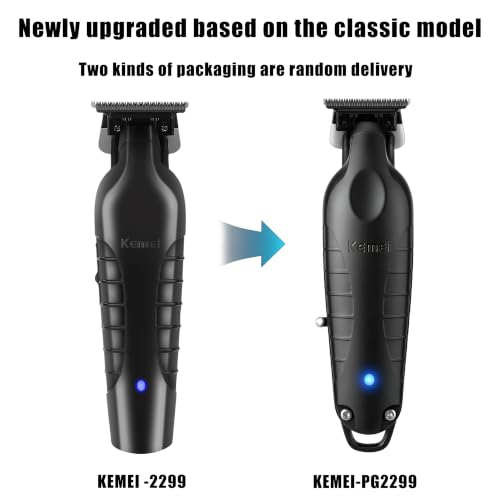Image of Kemei 2299 Professional Hair Trimmer for Men Electric Hair Clippers Zero Gapped T Blade Outliner Beard Trimmers Barber Hair Cuttings Kit Cordless