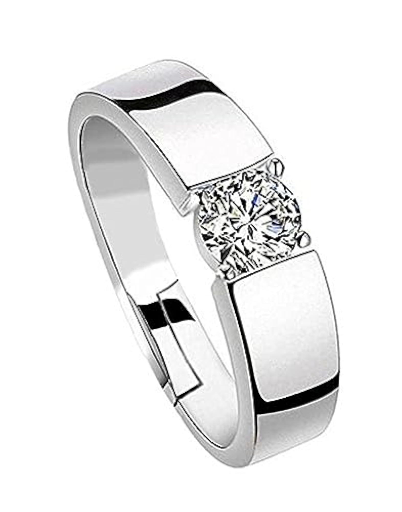 Stylish Adjustable Silver Finger Ring for Men