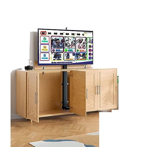 DRFGNF Peut être caché dans Un Meuble TV motorisé - pour téléviseurs de 26 à 75 Pouces, Support TV motorisé avec télécommande et réglage de mémoire,...