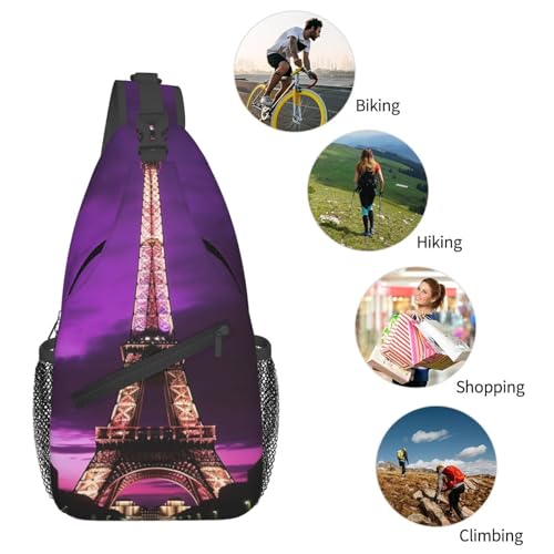 Bolso Sling Unisex Negro Tipo Chest Bag Urbano miniatura 5