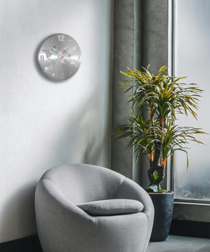Reloj de Pared Mundo ARCHI Analógico de Aluminio 11.8 pulgadas miniatura 6