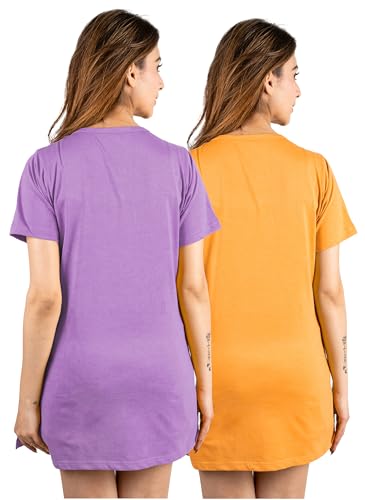 Image of Long Tshirts for Women Combo of 2 | Women Long t Shirt| Long Shirt for Women |Long T-Shirts for Women