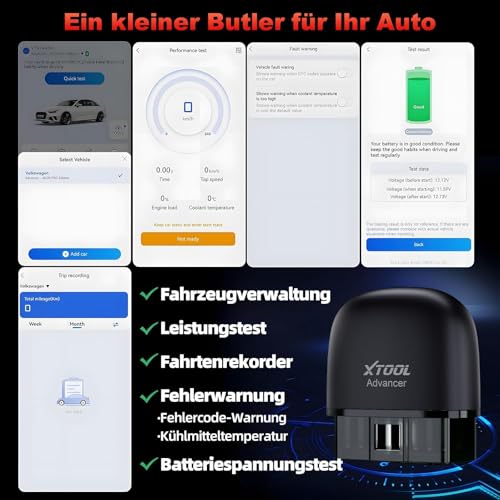 XTOOL AD20 Pro OBD2 Diagnosegerät Auto Scanner Alle System Scan, Obd2 Auslesegerät mit DTC-Definition, Öl-Reset, 13+ Sprachen, Spannungserkennung, Lebenslange Kostenlose Updates, für iOS und Android