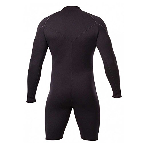 Chaqueta Henderson Thermoprene 7 mm para hombre con cremallera frontal, manga larga, corta, negra - talla M miniatura 4