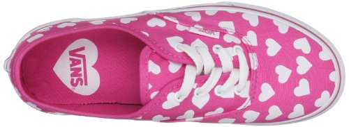 Image of Vans Girl's Fashion Sports Canvas Trainer, Hearts Fandango Pink True White, 7.5 UK Child
