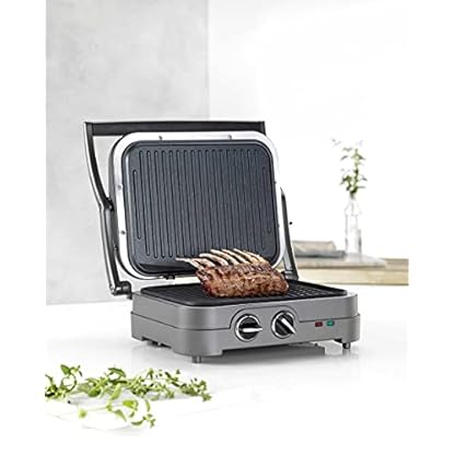 Cuisinart Griddler Elite | Sandwichtoaster, Paninipresse, Kontaktgrill, elektrische Grillplatte | Abnehmbare Antihaftplatten | Spülmaschinenfest | Gesundes Grillen, weniger Öl | Grau – Bild 7