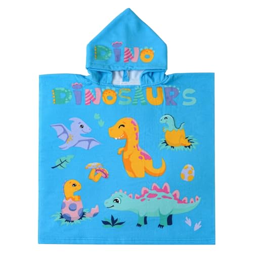 Image of NovForth Kids Beach Towel for Boys Girls, Hooded Bath Towel Wrap, Toddler Pool Towel with Hood