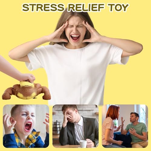 Mailfull Gorilla Stressabbau Spielzeug 14 x 15cm Anti Stress AFFE Toy Gummi Squishy Monkey Figuren Stretch-Spielzeug für Kinder und Erwachsene
