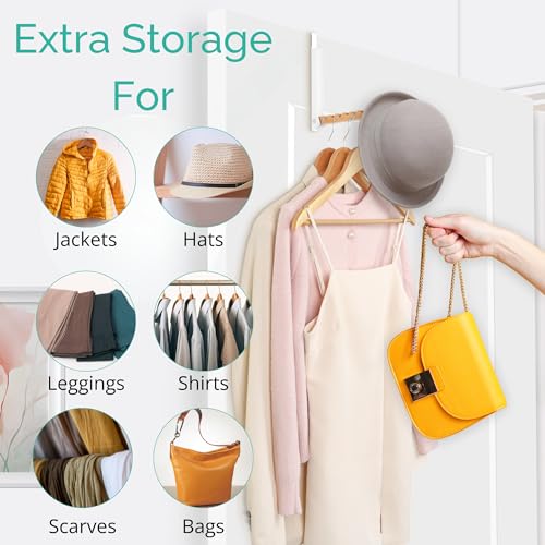 TERRA HOME Cabide de roupas sobre a porta – Rack de pendurar portátil retrátil para lavanderia para