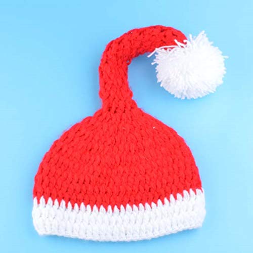 PRETYZOOM Pasgeboren Baby Fotografie Rekwisieten Kerstman Outfit Gehaakte Gebreide Kerst Kostuum Set Voor Fotoshoot Pasgeboren Baby - Afbeelding 4