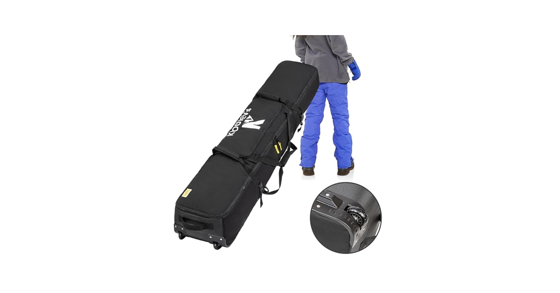 Amazon.com : Kioqiear Rolling Ski Bag with Wheels for Air