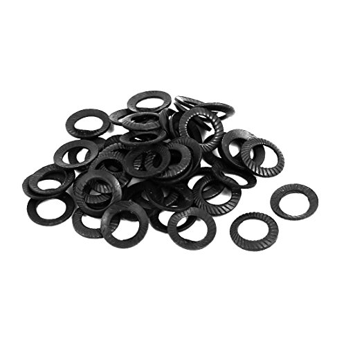 Aexit 4mm Inner Quality Parts Dia 0.5mm Thickness Carbon Steel Wedge Locking Washer 50pcs Model:43as487qo407