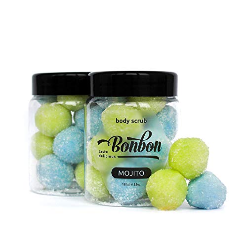 MOJITO Body Scrub - Single-Serve Truffles to Cleanse, Exfoliate, Moisturize & Nourish Skin - Suitable for DAILY Use