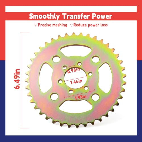 Image of 40T High Speed Rear Chain Sprocket # 40 41 420 6 Hole Replacement for Coleman CT100U CC100X for Mega Moto MMB80 105cc for Motovox MBX10 for Baja Doodle Bug DB30 Mini Bike High-Strength Parts