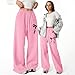 nhApmj Girls Sweatpants Bowknot Baggy High Waisted Straight Leg Workout Sweatpant Fall Fashion Warm Drawstring Jogger Pants