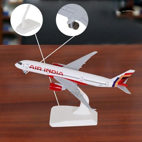Image of New Air India Airbus A350 Diecast Aircraft Model 20 cm | Metal Plane Model with Landing Gear & Display Stand | Collectible Toy for Aviation Enthusiasts & Kids (Air India Airlines)