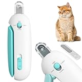 Zensrij Cat Nail Clipper with Hidden File & Debris Catcher -Gentle Round-Hole(1–3.5 mm)，Trimmer for Kittens & Indoor Cats | Anti-Splash Claw Cutter for Grooming (Blue)