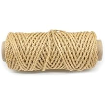 165 Feet Natural Jute Twine, 4mm Heavy Duty Thick Braided Jute Rope Roll, Decorative Natural Sisal Rope for Cat Trees, DIY Projects, Gardening, Home Decor, Crafts, Packaging 4MM