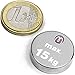 Produktbild Scheibenmagnet / Rundmagnet Ø 25x10mm - Neodym N40, Nickel - hält 15kg - starker Powermagnet/Supermagnet/Permanentmagnet mit extremer Haftkraft, für Kühlschrank, Magnet Glasboards, Magnettafel, Pinnwand, Whiteboard