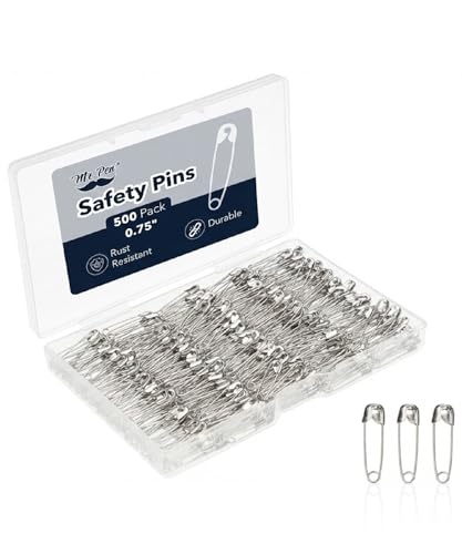 Mr. Pen- Small Safety Pins 0.75 Inch 500 Pack Nickel Plated Steel