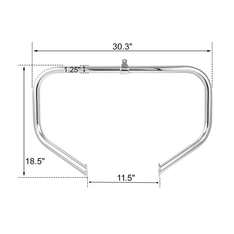 Barre de protection moteur pour Harley de 32mm en acier renforcé noir mat