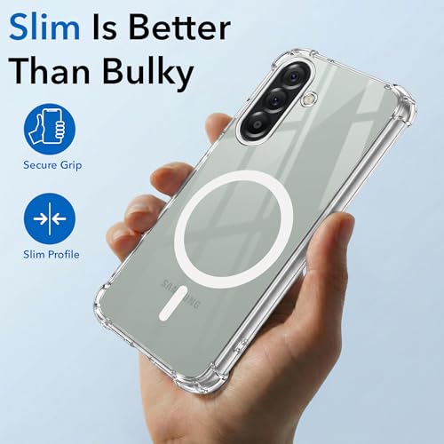 Image of Jkobi Shockproof Crystal-Clear Back Cover for Samsung Galaxy A56 (Magsafe Wireless Support | Drop & Camera Protection | Hard Polycarbonate)