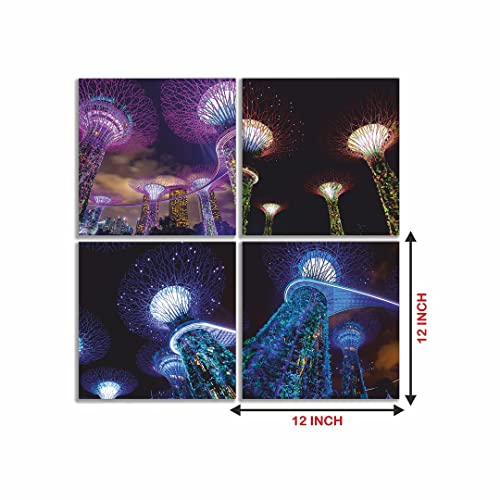 Image of CVANU Beautiful Tree Printed on Wall Art Canvas Painting for Home, Office Wall Decor (Set of 4) cv9