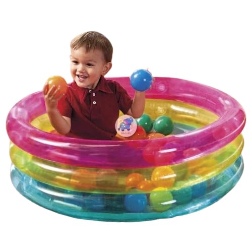 KidsZeeNie® Inflatable 3 Ring Baby Ball Pit for Kids| Kids Fun Playhouse Trampoline Playground Ball Pits for Toddlers | Ring Jump Bouncer for Indoor & Outdoor for Children (B0CZ7C4BP4) Amazon Price History, Amazon Price Tracker