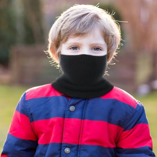 Bencailor 3 Pcs Kids Neck Warmer Winter Knitted Neck Gaiter Kids Infinity Scarf Circle Loop for Toddler Boys Girls2