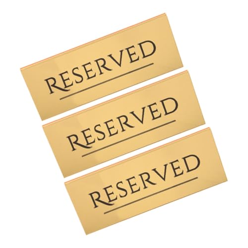 Healifty 3pcs Reserved Seating Signs Elegant Wedding Table Signs for Restaurant and Event Seating Decor User Friendly and for Weddings Banquets and Receptions
