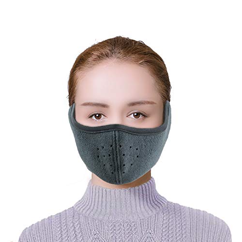 Men Women Winter Cold-Proof Mask Half Face Fleece Warmer Mask Windproof Mouth Mask with Breathing Holes,Full Ears Protection Accessories for Outdoor Sport Ski Bicycle Motorcycle Cycling Snowboard