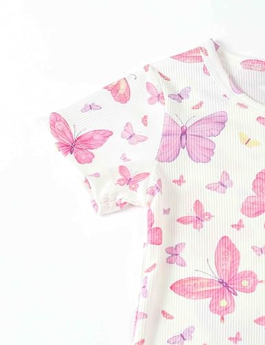 Aichilra 3039231 Newborn Baby Girls Clothes Short Sleeves Top Suspender Heart Skirts Outfits Sets thumb #4