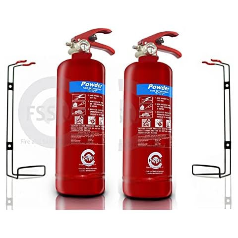 FSS UK Plus 2 X 2 KG ABC Dry Powder FIRE Extinguisher. CE Marked. Ideal for Homes Kitchen Workplace Offices Cars Vans Warehouses GARAGES Hotels RESTAURANTS0769675075637 Cover