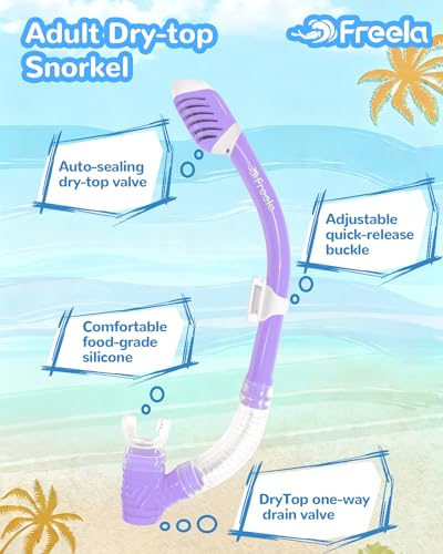 Kids Dry Top Snorkel Set Mask Snorkeling Gear Anti-Fog Scuba Diving No Leak - image 7