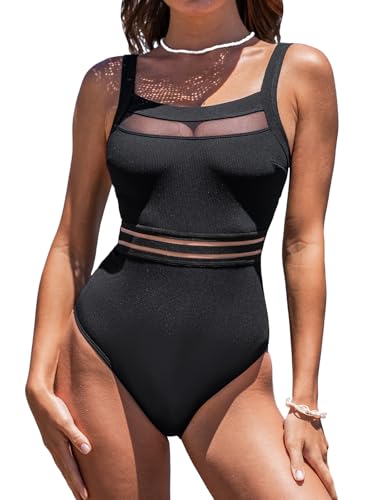 CUPSHE Women's One Piece Swimsuit Square Neck Bathing Suit Cutout...
