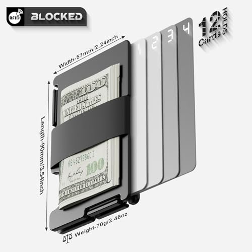 Personalized Christmas Gifts for Men, Custom Photo Engraved Song Minimalist Wallets for Husband Dad Son Boyfriend, Customized Picture Metal Card Holder for Valentines Anniversary Birthday Graduation2