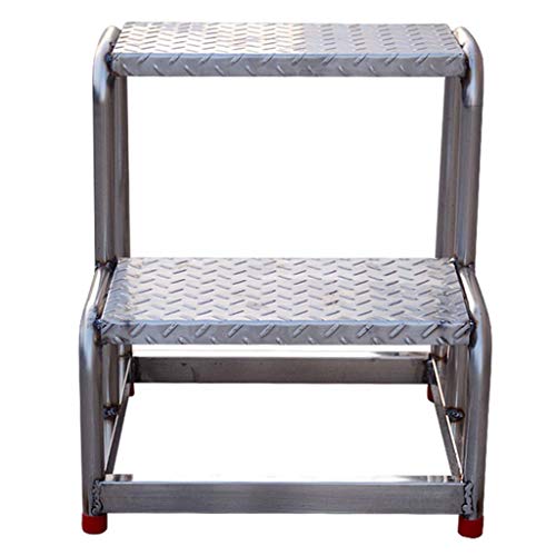 Escabeau en acier inoxydable durable avec marchepied et structure stable