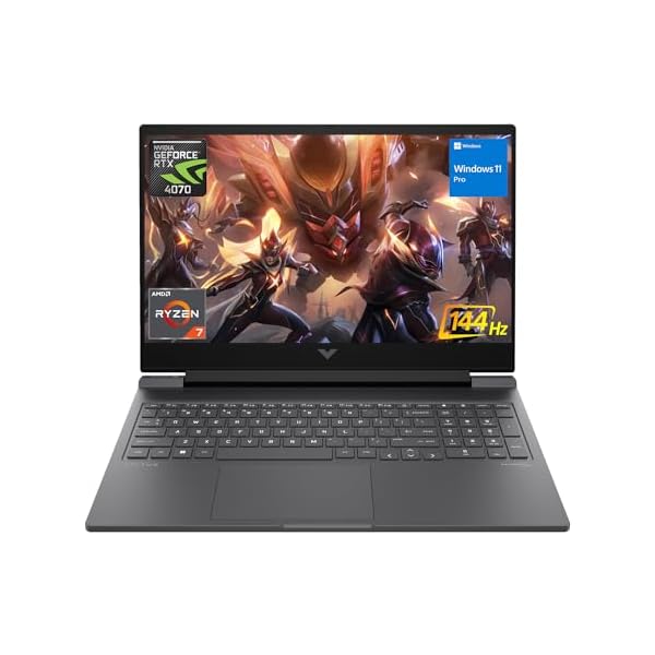 HP Newest Victus 16.1 Ryzen 7 RTX 4070 Premium Gaming Laptop, 16.1″ FHD 144Hz, AMD Ryzen 7 8845HS (Beats i7-1355U), NVIDIA GeForce RTX 4070, 64GB DDR5 RAM, 2TB SSD, HDMI, Wi-Fi 6, Windows 11 Pro