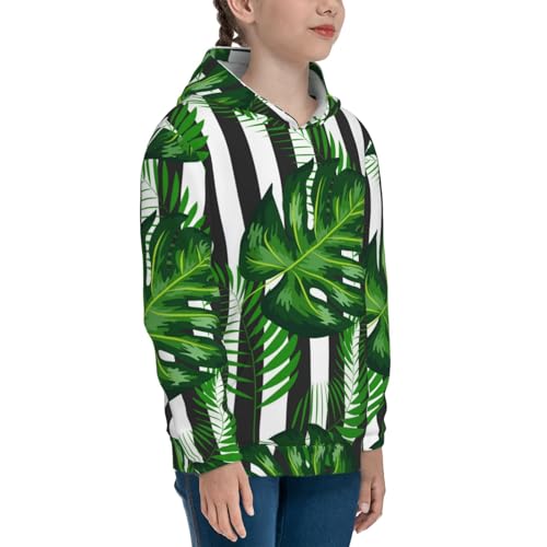 Palm Greenery Kids Pullover Hoodies Boys Sweatshirts Girls Athletic Clothes with Pocket3