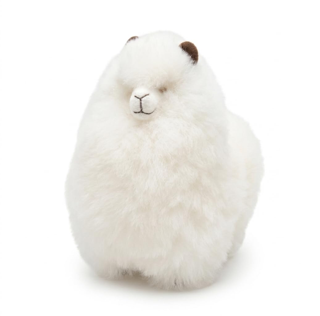 Amazon | 【ALPACA WHITE 22cm】アルパカぬいぐるみ置き物 アルパカ毛
